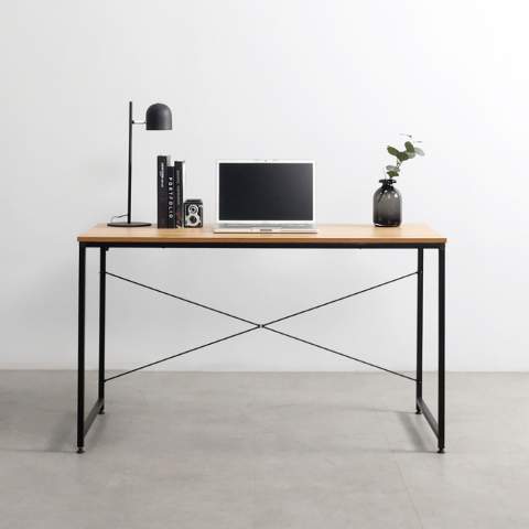 Drewniane biurko industrialne ze stalowymi nogami 180x60 cm Wootop XL