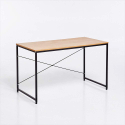 Drewniane biurko industrialne ze stalowymi nogami 180x60 cm Wootop XL Oferta