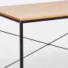 Drewniane biurko industrialne ze stalowymi nogami 180x60 cm Wootop XL Rabaty