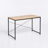 Drewniane biurko ze stalowymi nogami 150x60 cm Wootop Oferta
