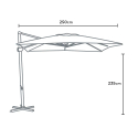 Aluminiowy parasol ogrodowy 2,5 metra Paradise Cena