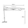 Aluminiowy parasol ogrodowy 2,5 metra Paradise Cena
