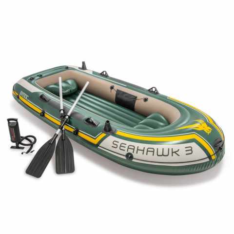 Dmuchana 3 osobowa łódź Intex 68380 Seahawk z wiosłami Promocja