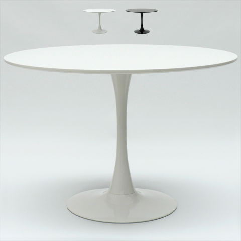 Stół do salonu lub baru, okrągły w kolrze czarnym lub białym