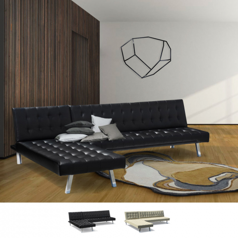Rozkładana 3-osobowa kanapa Zircone idealna do salonu lub sypialni Promocja
