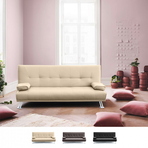 Rozkładana 2-osobowa kanapa Olivina idealna do salonu lub sypialni Promocja