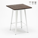 drewniany industrialny stolik z metalowymi nogami 60x60 welded Promocja