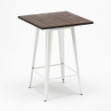 drewniany industrialny stolik z metalowymi nogami 60x60 welded Oferta