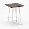 drewniany industrialny stolik z metalowymi nogami Lix 60x60 welded Oferta