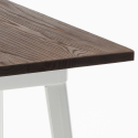 drewniany industrialny stolik z metalowymi nogami Lix 60x60 welded Rabaty