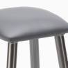 Metalowy stołek barowy z poduszką ze sztucznej skóry Hardness Cechy