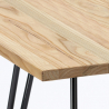 Drewniany stolik z metalowymi nogami styl industrialny 80x80 cm Hammer Cena