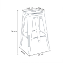 Zestaw 4 metalowe krzesła + 1 drewniany stół do baru lub pubów Brooklyn 