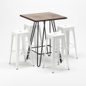 Zestaw 4 metalowe krzesła + 1 stół do baru lub pubów Kips Bay Oferta