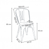Zestaw 4 metalowe krzesła + 1 stół do baru lub pubów West Village 