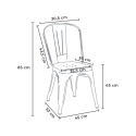 Zestaw 4 metalowe krzesła + 1 stół do baru lub pubów Flushing 