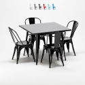 Zestaw 4 metalowe krzesła + 1 stół do baru lub pubów Soho Promocja