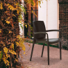 Zestaw 18 krzeseł ogrodowych z podłokietnikami Boheme Grand Soleil 