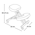 Drewniane krzesło ortopedyczne klęcznik ergonomiczny Balancewood 