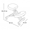 Drewniane krzesło ortopedyczne klęcznik ergonomiczny Balancewood 