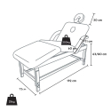 Wielopozycyjne drewniane łóżko do masażu Massage-Pro 225 cm Model