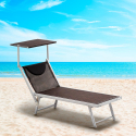Aluminiowy leżak plażowy z daszkiem Santorini Limited Edition Koszt