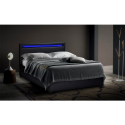 Dwusobowe łóżko ze schowkami i światłami LED 160x190 cm Geneva King Oferta