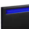 Dwusobowe łóżko ze schowkami i światłami LED 160x190 cm Geneva King Cechy