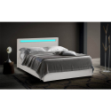 Dwusobowe łóżko ze schowkami i światłami LED 160x190 cm Geneva King Koszt