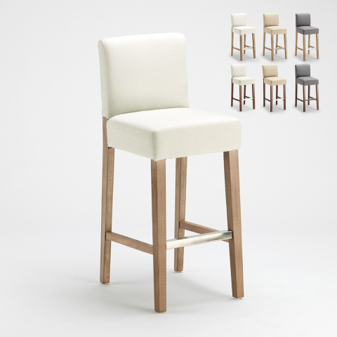 Drewniany stołek barowy o wysokości 74 cm Comfort XL Promocja