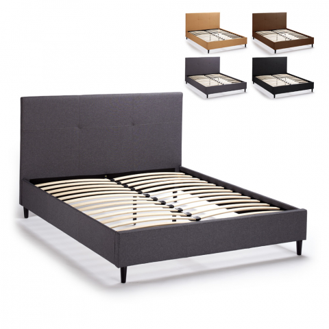 Drewniane jednosobowe łóżko 120x190 cm Lausanne