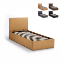 Drewniane łóżko jednosobowe ze schowkiem 80x190 cm Basel Twin Sprzedaż