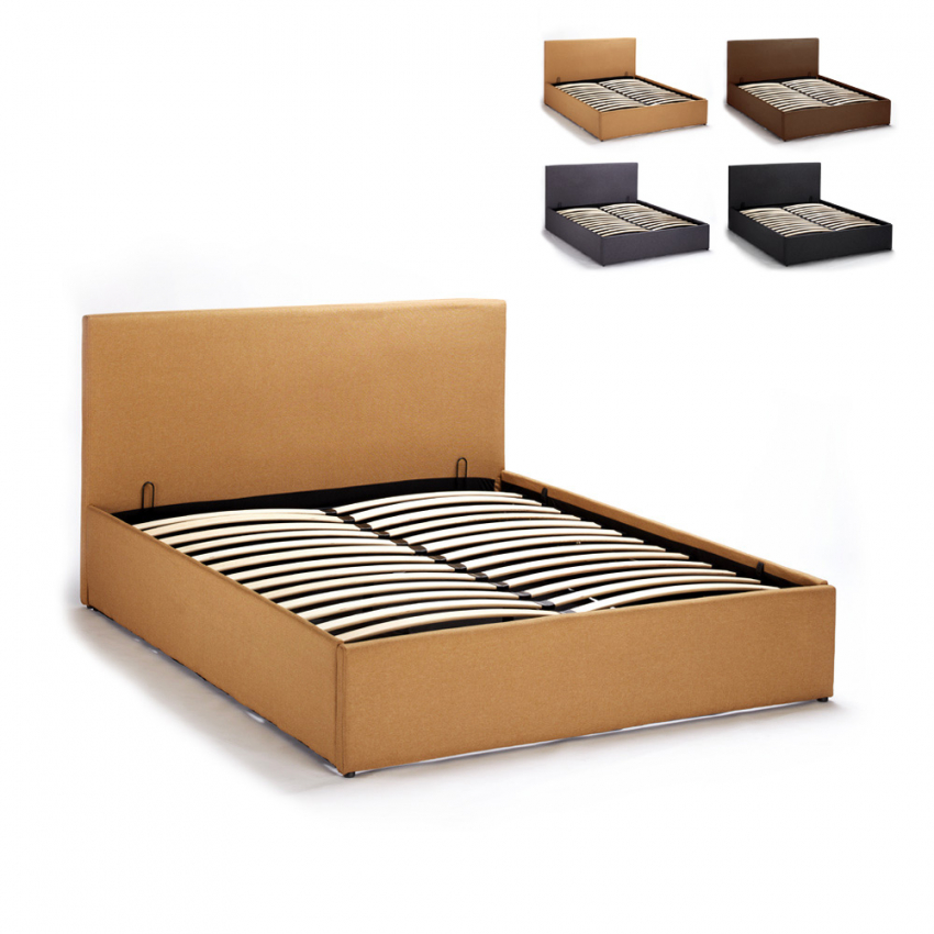 Drewniane łóżko jednosobowe ze schowkiem 120x190 cm Basel Stan Magazynowy