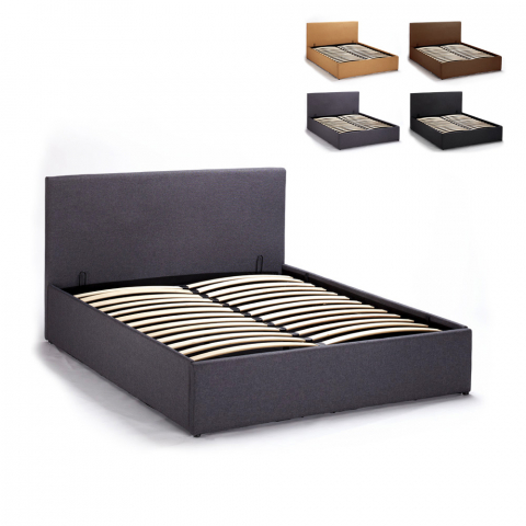 Drewniane łóżko jednosobowe ze schowkiem 120x190 cm Basel