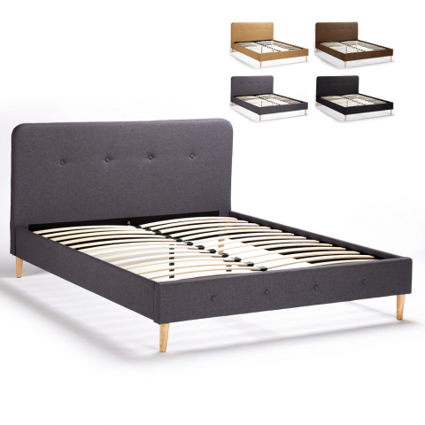 Drewniane dwuosobowe łóżko 160x190 cm Friborg King