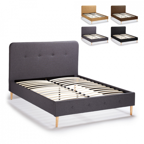 Drewniane dwuosobowe łóżko 120x190 cm Friborg