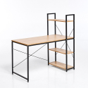 Drewniane biurko styl industrialny z regałem 120x60 cm Empire Sprzedaż