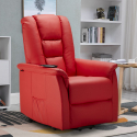 Rozkładany fotel relaksacyjny z wspomagniem przy wstawaniu Design Joanna Fix Sprzedaż