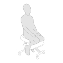 Krzesło klęcznik ergonomiczno-ortopedyczne, z ekoskóry Balancesteel Lux Rabaty