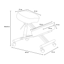 Krzesło klęcznik ergonomiczne materiałowe Balancesteel Lux 