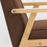 Fotel z drewnianymi podłokietnikami Hage 