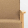 Fotel z drewnianymi podłokietnikami Uteplass 