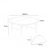 Zestaw mebli ogrodowych, stół okrągły 120 cm i 4 składane krzesła Columbia Cechy