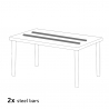 Biały prostokątny stolik, 150x90 cm z 6 kolorowymi krzesłami Bistrot Summerlife 