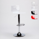 Obrotowy stołek barowy San José z chromowanej stali Modern Design Rabaty