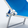 Aluminiowy leżak plażowy z daszkiem na plażę i basen Nettun 