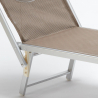 Aluminiowy leżak plażowy z daszkiem Santorini Limited Edition 