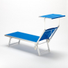 Zestaw 4 aluminiowych leżaków plażowych Santorini 