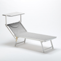 Zestaw 2 aluminiowych leżaków plażowych Italia 