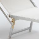 Zestaw 4 aluminiowych leżaków plażowych Italia Model